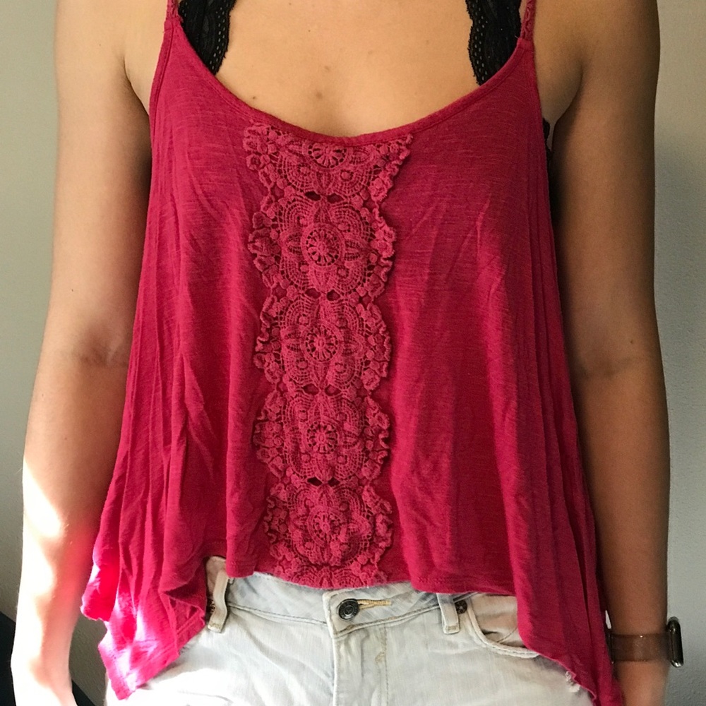 Flowing fuchsia tank